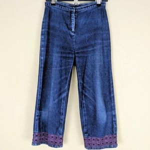 Petite Sophisticate Beaded Embroidery Capri size 0